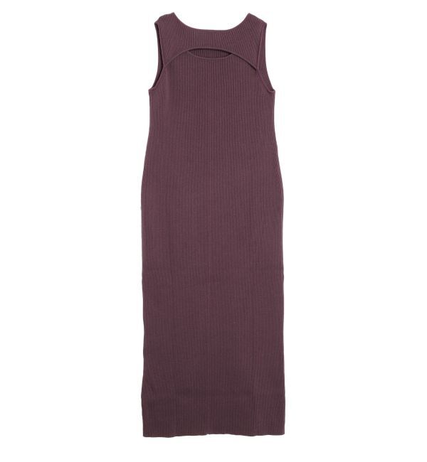 LAGUNAMOON「カットアウトニットワンピース」|ワンピース|ボルドー