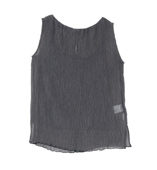 LAGUNAMOON「ワッシャーボートネックブラウス」|シャツ・ブラウス|チャコールグレー