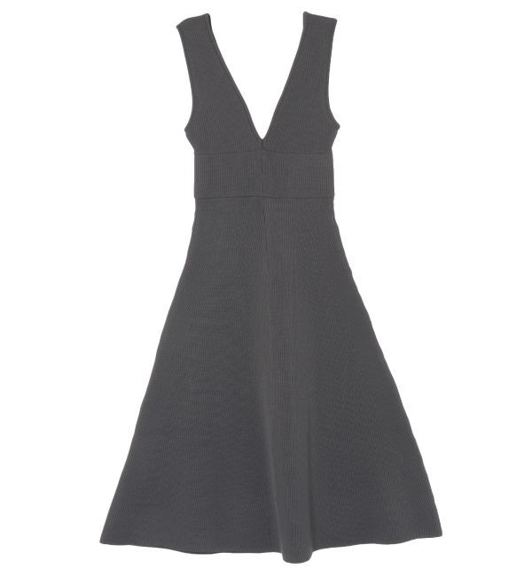 LAGUNAMOON「フォルムラインニットジャンパースカート」|ジャンパースカート|チャコールグレー