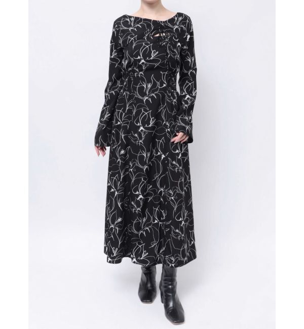 LAGUNAMOON「ドローイングフラワーワンピース」|ワンピース|