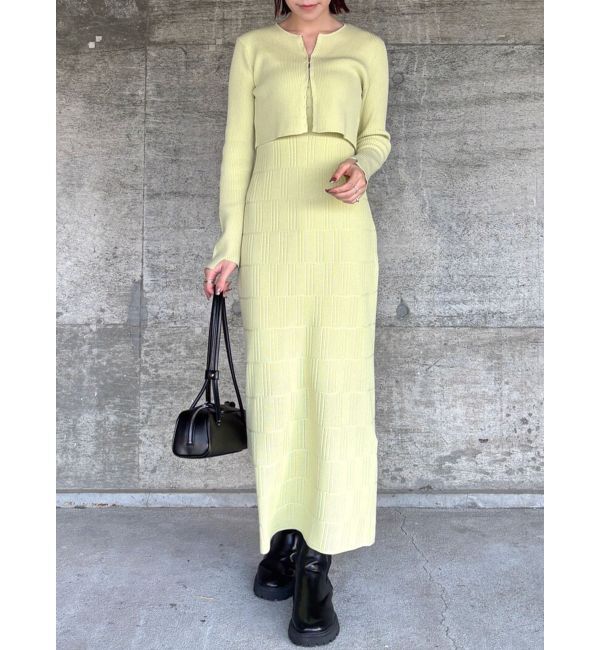 LAGUNAMOON「カーデセットパターンニットワンピース」|ワンピース|