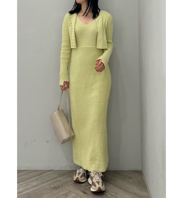 LAGUNAMOON「カーデセットパターンニットワンピース」|ワンピース|