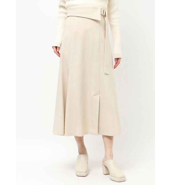 LAGUNAMOON「アシンメトリーウエストラペルスカート」|スカート|
