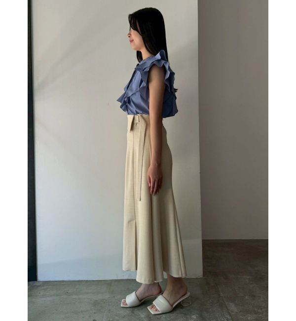 LAGUNAMOON「アシンメトリーウエストラペルスカート」|スカート|