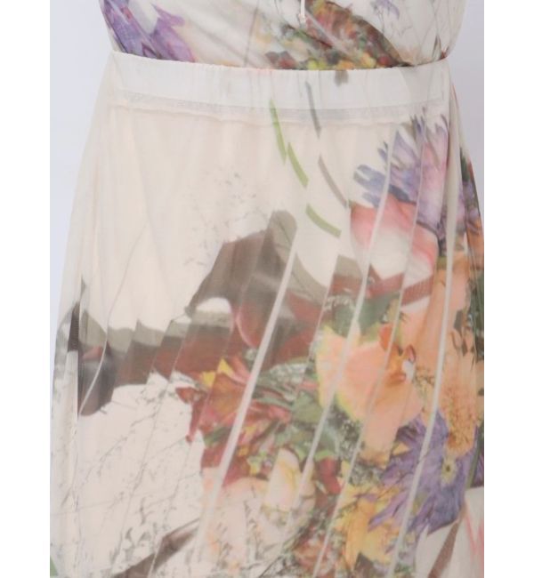 LAGUNAMOON「【DELIGENCE PARLOURコラボ】アートフラワープリントシアースカート」|スカート|