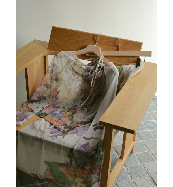 LAGUNAMOON「【DELIGENCE PARLOURコラボ】アートフラワープリントシアースカート」|スカート|