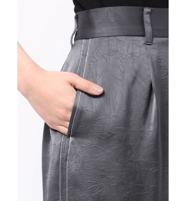 LAGUNAMOON「ワッシャーサテンスリットスカート」|スカート|