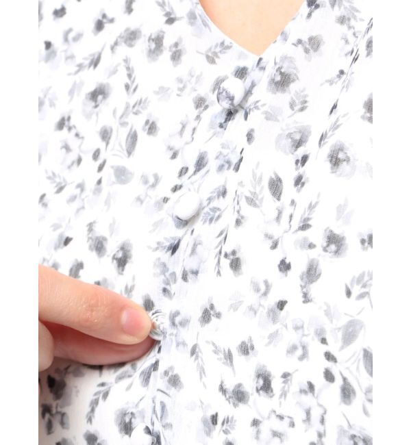 LAGUNAMOON「スモールフラワーパターンVネックワンピース」|ワンピース|