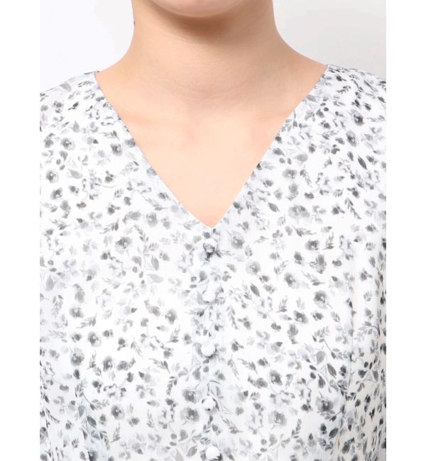 LAGUNAMOON「スモールフラワーパターンVネックワンピース」|ワンピース|