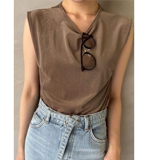 LAGUNAMOON「ベロアノースリトップス」|Tシャツ・カットソー|