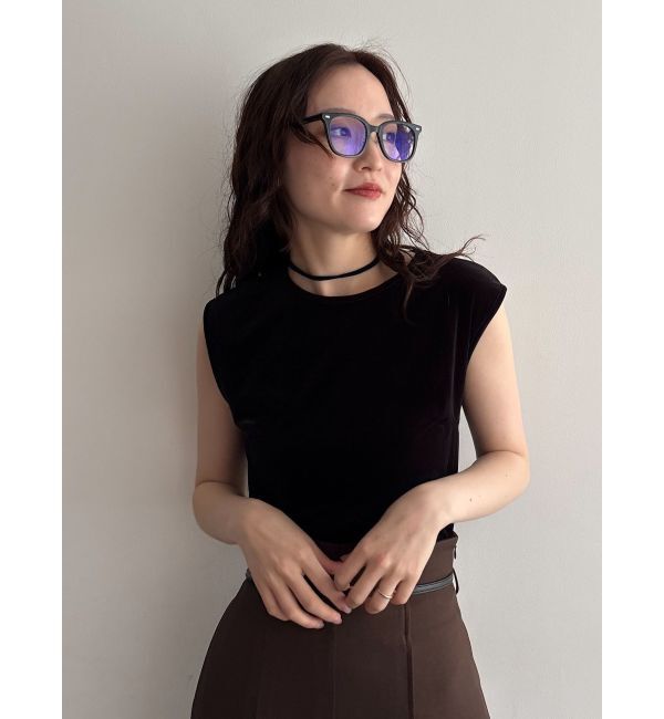 LAGUNAMOON「ベロアノースリトップス」|Tシャツ・カットソー|