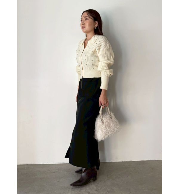 LAGUNAMOON「スエードライクジップIラインスカート」|スカート|