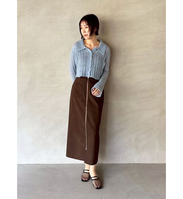 LAGUNAMOON「スエードライクジップIラインスカート」|スカート|