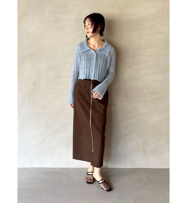 LAGUNAMOON「スエードライクジップIラインスカート」|スカート|