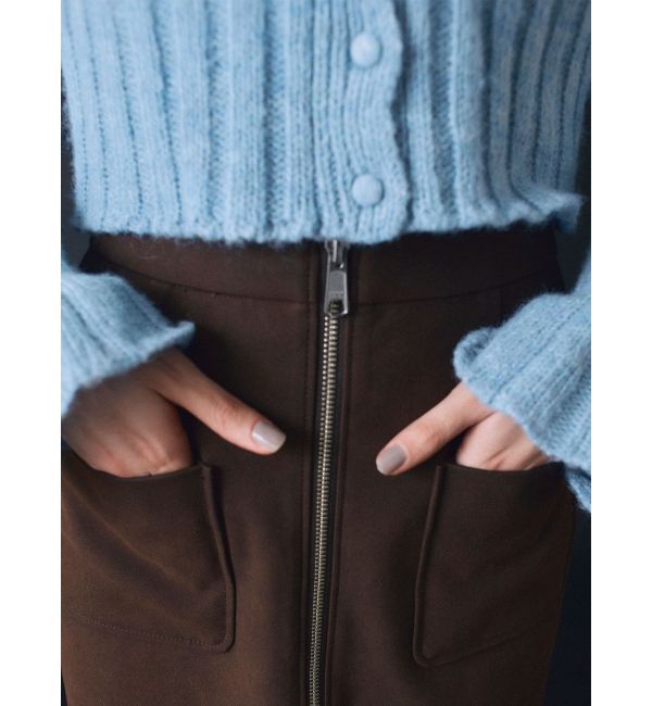 LAGUNAMOON「スエードライクジップIラインスカート」|スカート|