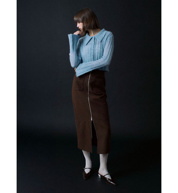 LAGUNAMOON「スエードライクジップIラインスカート」|スカート|