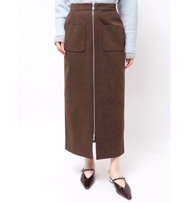 LAGUNAMOON「スエードライクジップIラインスカート」|スカート|