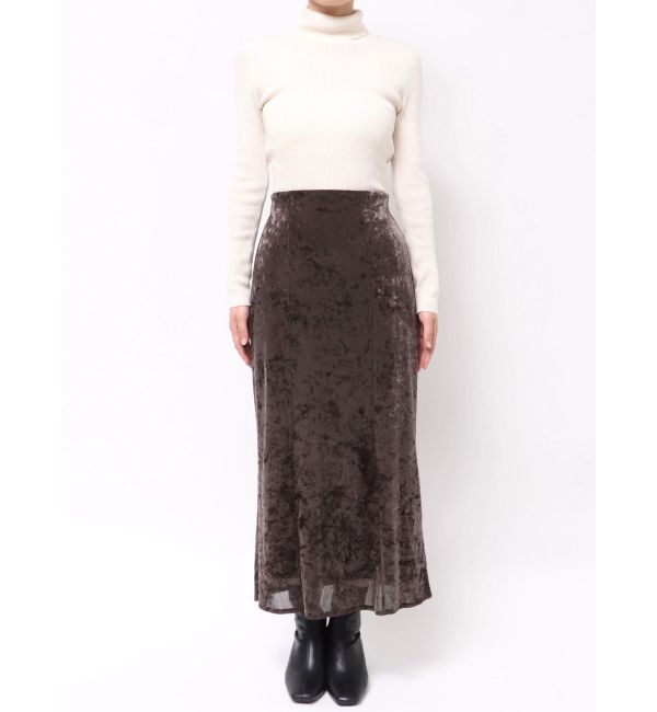LAGUNAMOON「シアーベロアナロースカート」|スカート|