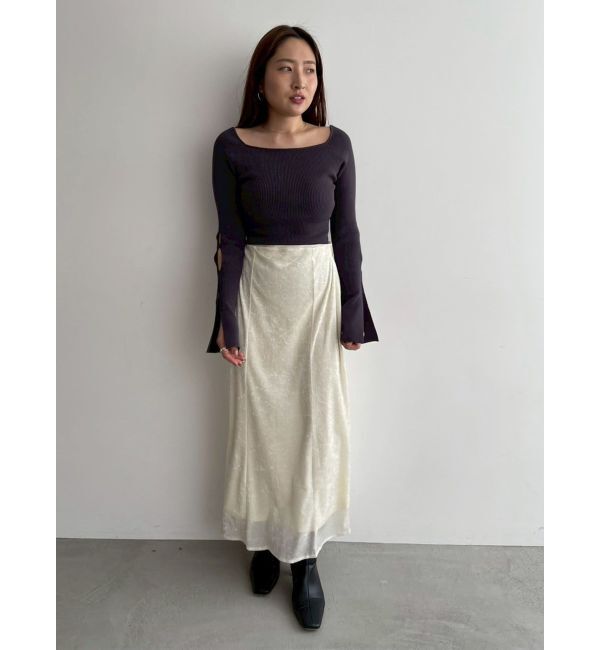 LAGUNAMOON「シアーベロアナロースカート」|スカート|