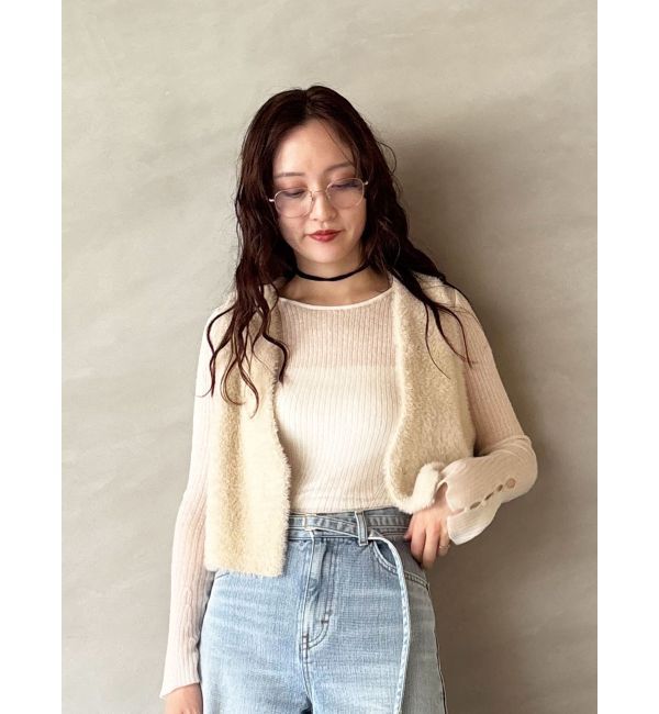 LAGUNAMOON「2WAYシアーアルパカニットプルオーバー」|ニット・セーター|