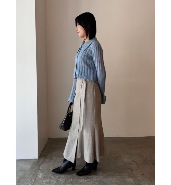 LAGUNAMOON「ツイードアシメナローフレアスカート」|スカート|