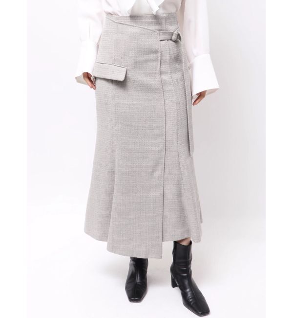 LAGUNAMOON「ツイードアシメナローフレアスカート」|スカート|