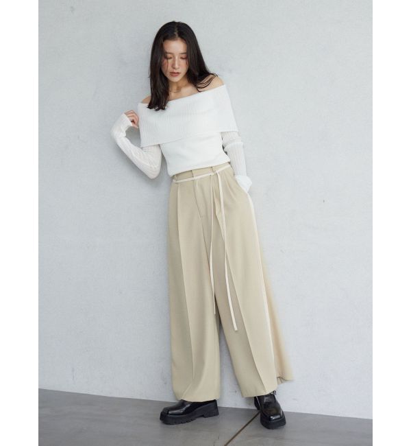 LAGUNAMOON「ラインドレープパンツ」|その他|