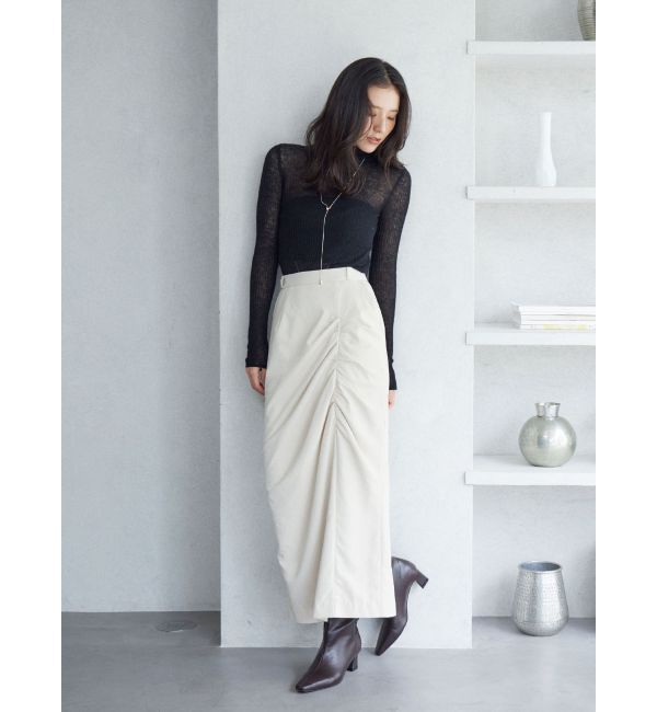 LAGUNAMOON「ドレープIラインスカート」|スカート|