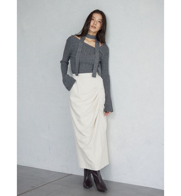 LAGUNAMOON「ドレープIラインスカート」|スカート|