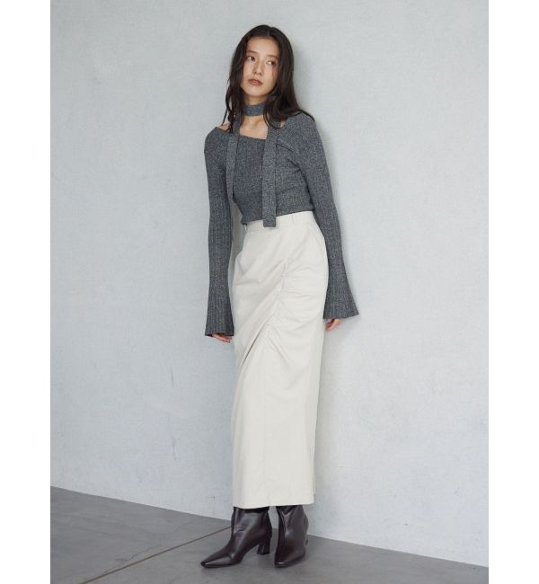 LAGUNAMOON「ドレープIラインスカート」|スカート|