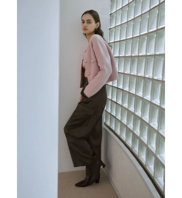 LAGUNAMOON「サテンカーゴワイドパンツ」|カーゴ|