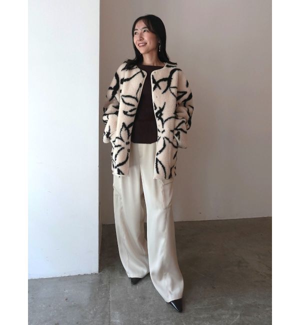 LAGUNAMOON「サテンカーゴワイドパンツ」|カーゴ|