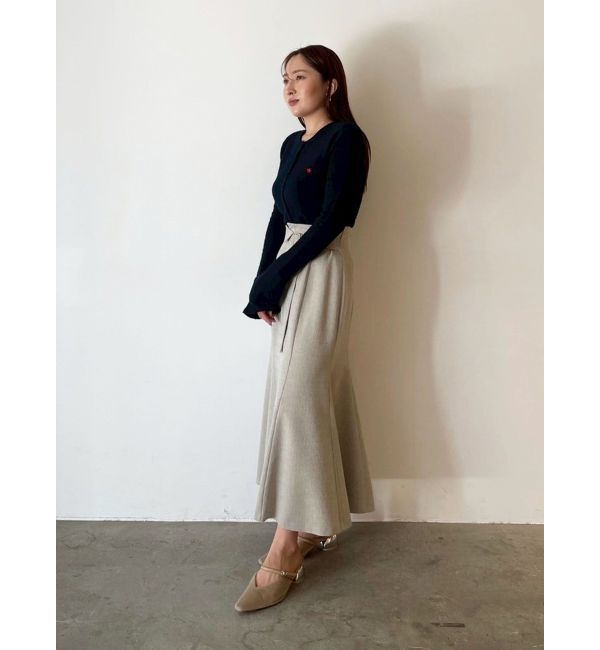 LAGUNAMOON「ネップツイードラペルマーメイドスカート」|スカート|