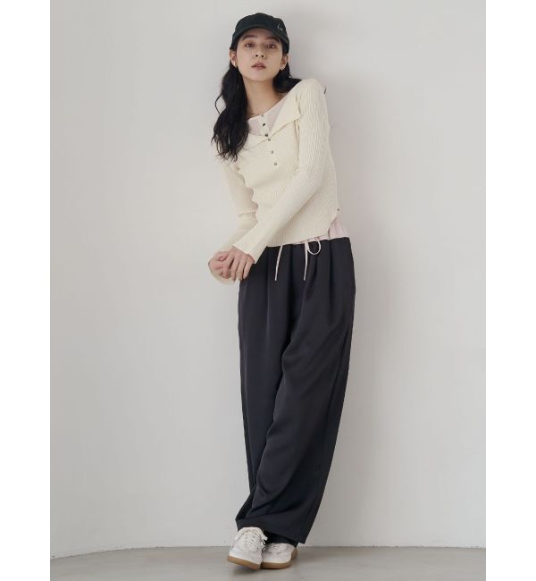 LAGUNAMOON「ウエストドロストサテンパンツ」|その他|