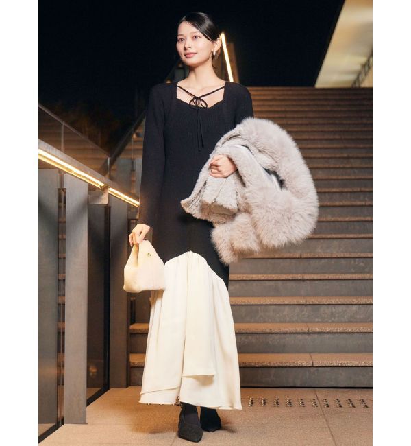 LAGUNAMOON「ボレロレイヤードニットドッキングワンピース」|ワンピース|