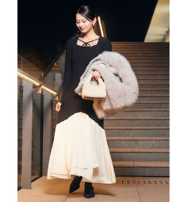 LAGUNAMOON「ボレロレイヤードニットドッキングワンピース」|ワンピース|