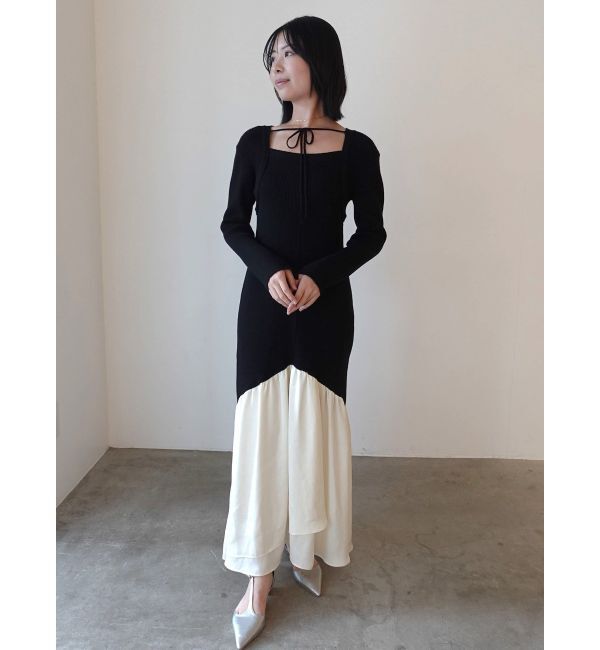 LAGUNAMOON「ボレロレイヤードニットドッキングワンピース」|ワンピース|