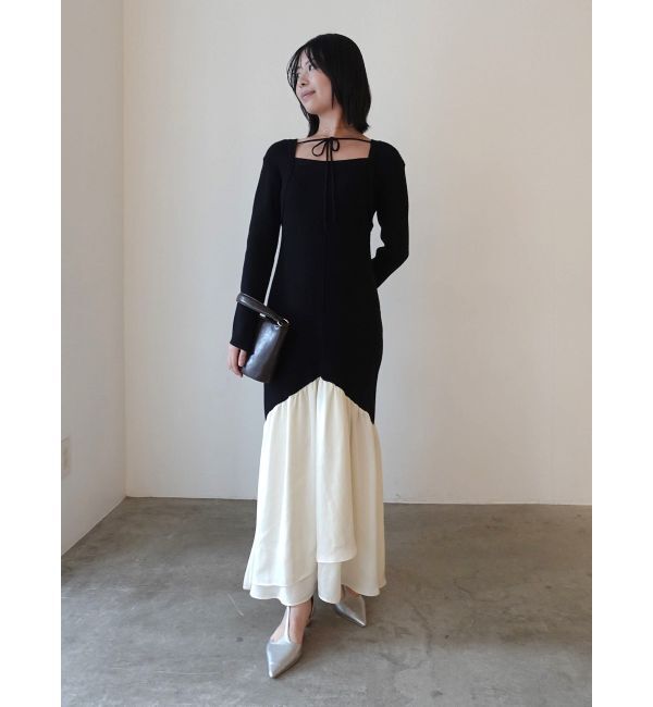LAGUNAMOON「ボレロレイヤードニットドッキングワンピース」|ワンピース|
