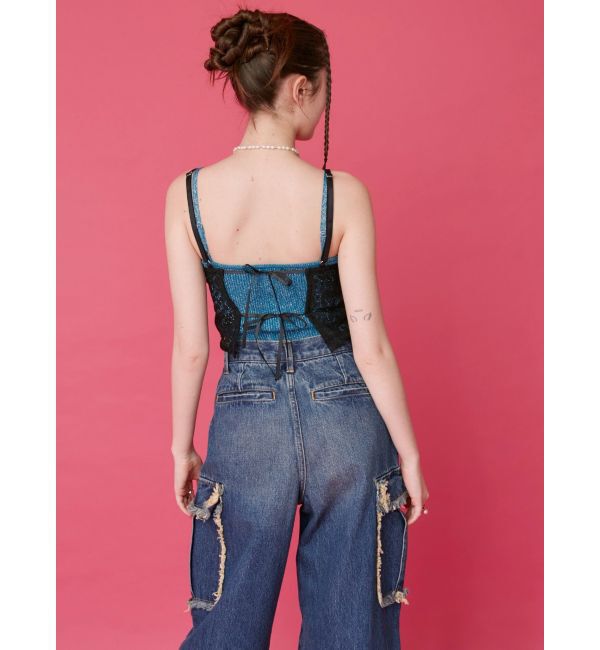 EVRIS「フリンジカーゴデニムパンツ」|デニム|