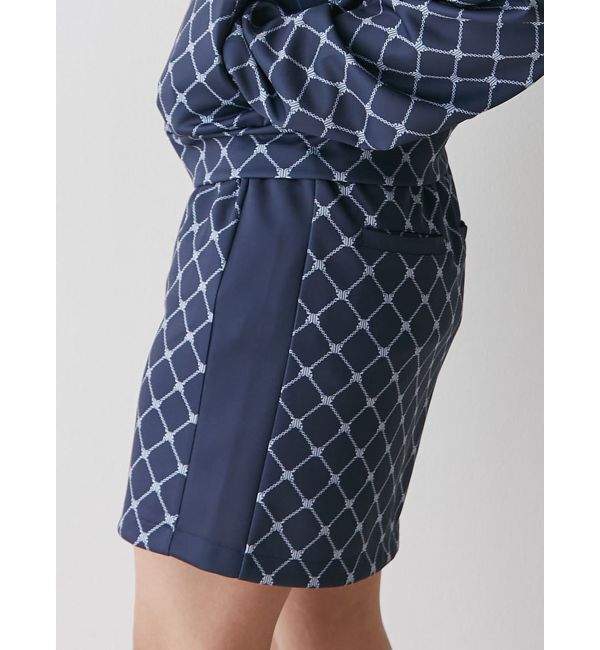 jouetie「モノグラムミニスカート【セットアップ対応】」|スカート|ネイビー
