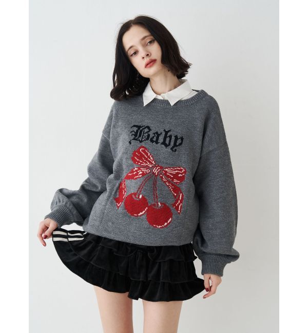 jouetie「ベロアラインティアードミニスカート【セットアップ対応】」|スカート|