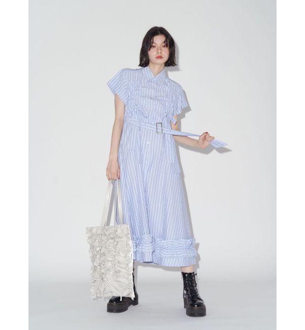 jouetie「ギャザーリボンシャツワンピース」|ワンピース|