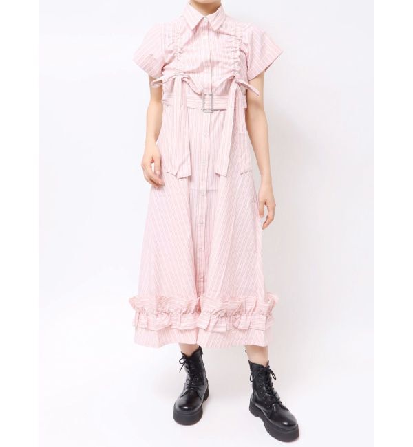 jouetie「ギャザーリボンシャツワンピース」|ワンピース|