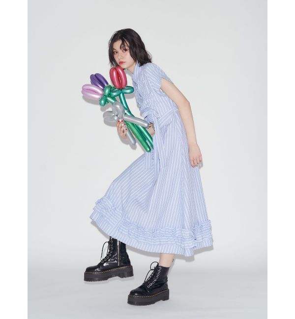 jouetie「ギャザーリボンシャツワンピース」|ワンピース|