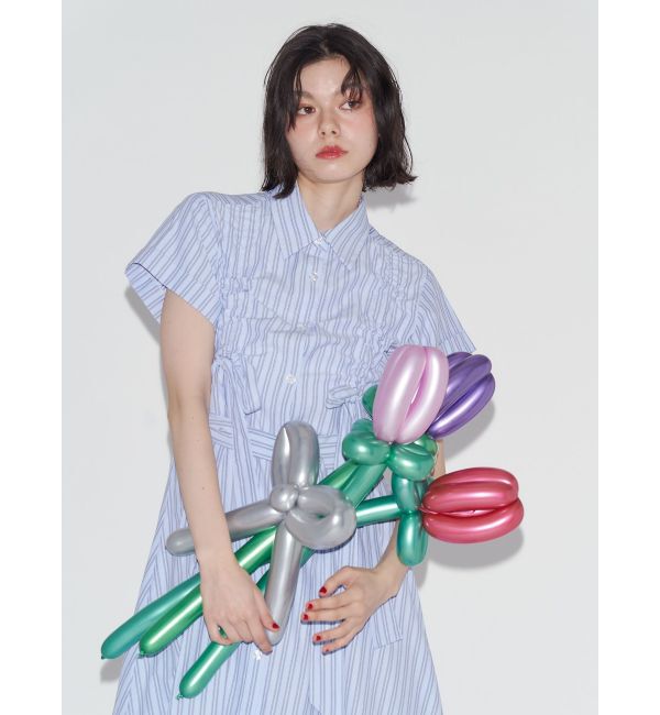 jouetie「ギャザーリボンシャツワンピース」|ワンピース|