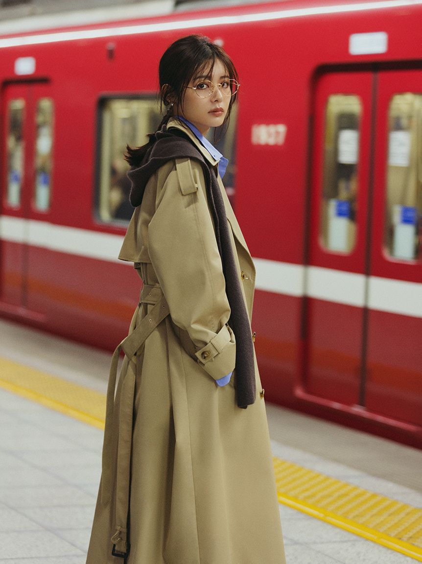 Mila Owen「リブニットフーディマフラー」|マフラー|