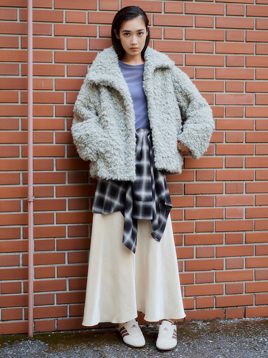 emmi atelier「チェックオーバーシャツ」|シャツ・ブラウス|