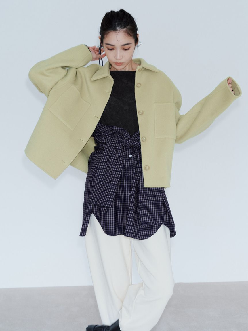 emmi atelier「チェックオーバーシャツ」|シャツ・ブラウス|