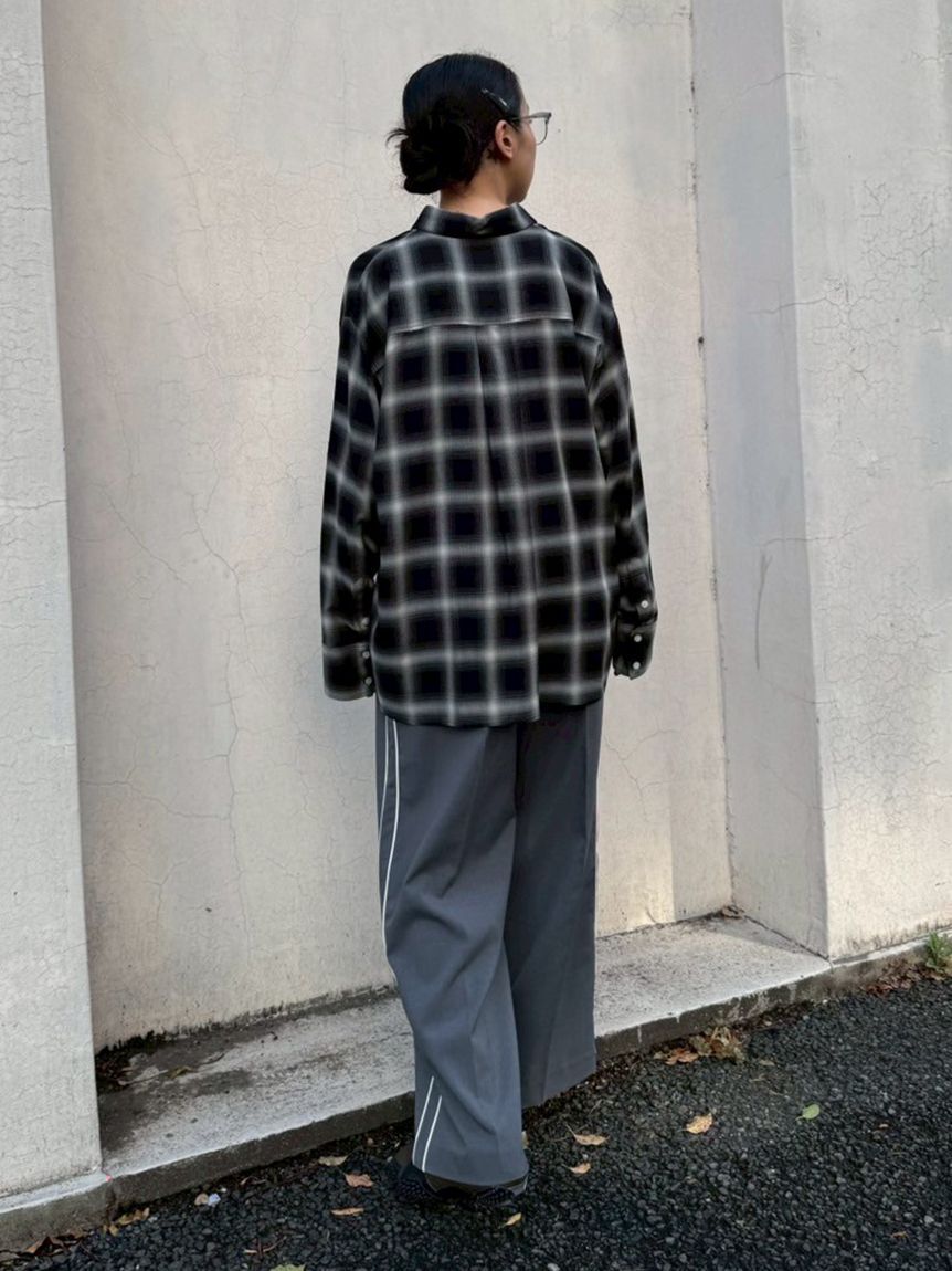 emmi atelier「チェックオーバーシャツ」|シャツ・ブラウス|