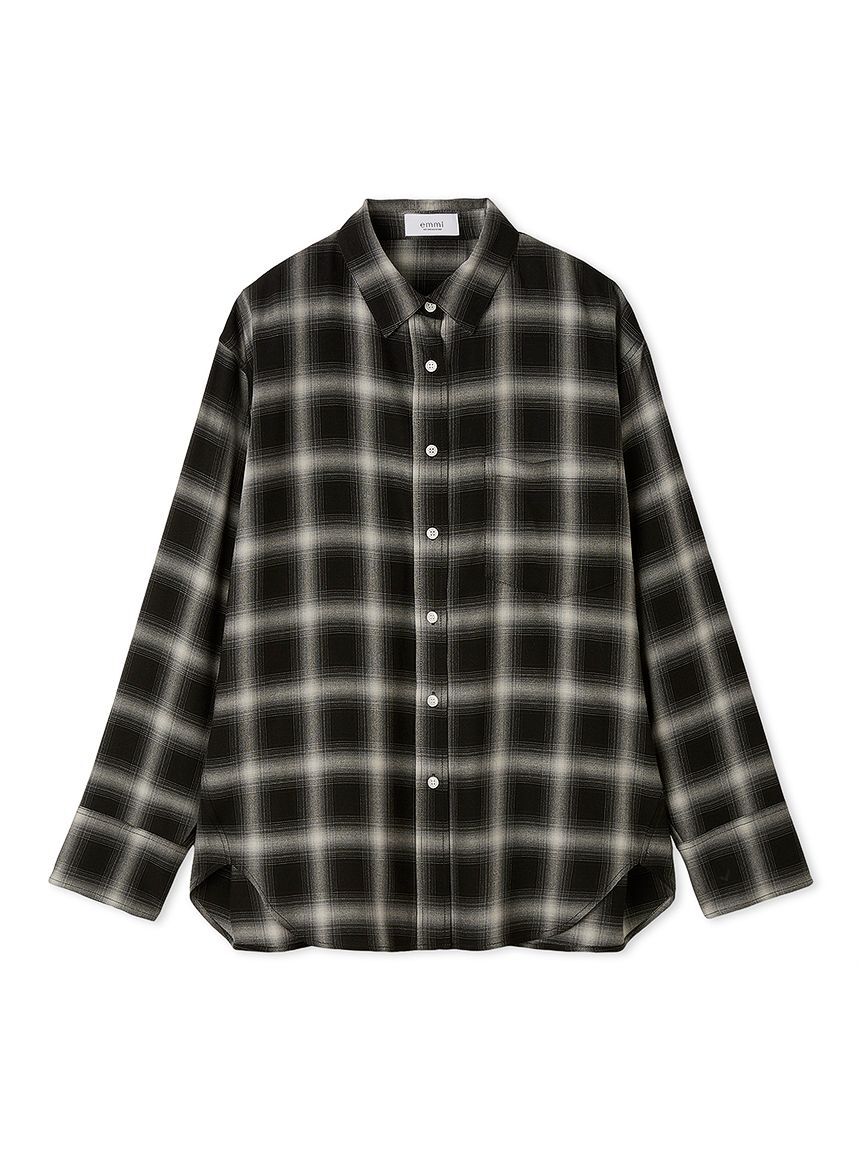emmi atelier「チェックオーバーシャツ」|シャツ・ブラウス|